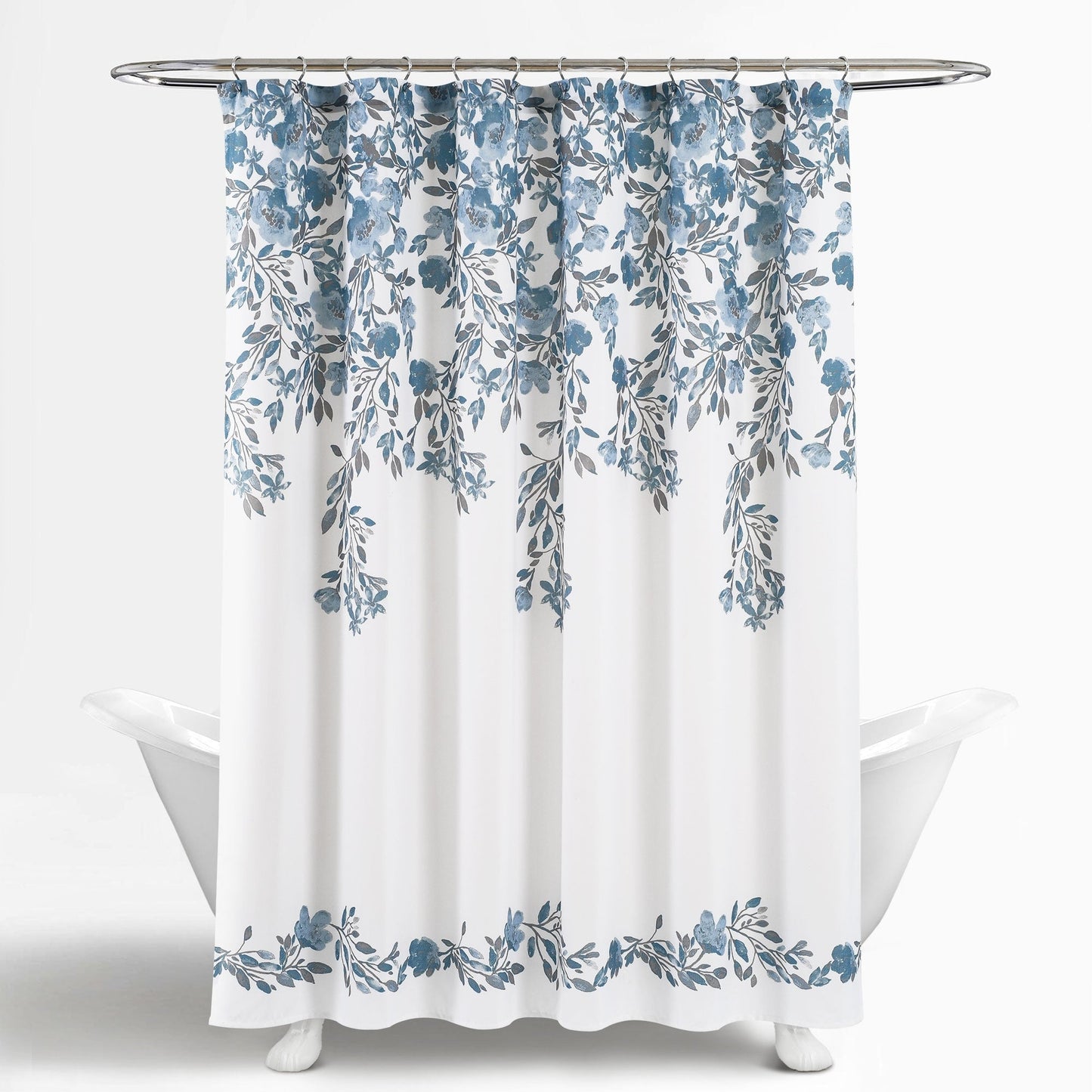 Porch & Den Elcaro Floral Pattern Shower Curtain