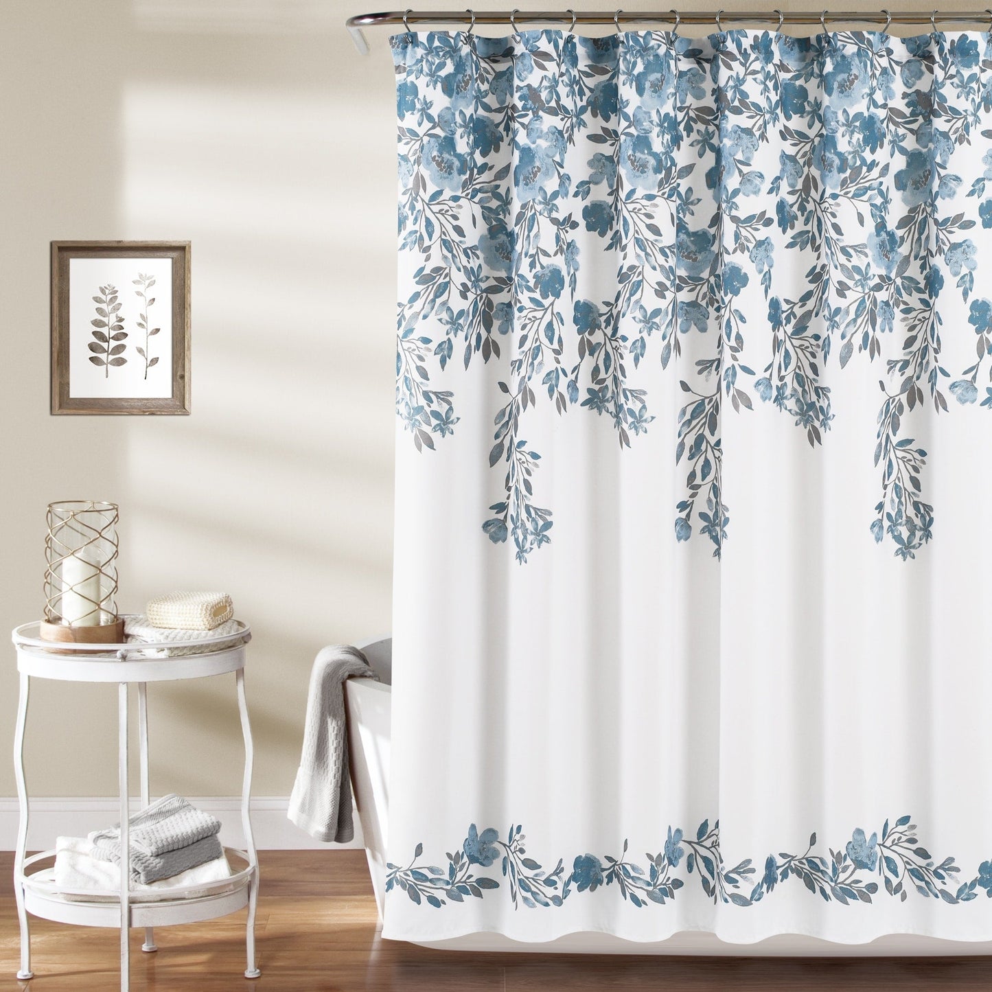 Porch & Den Elcaro Floral Pattern Shower Curtain