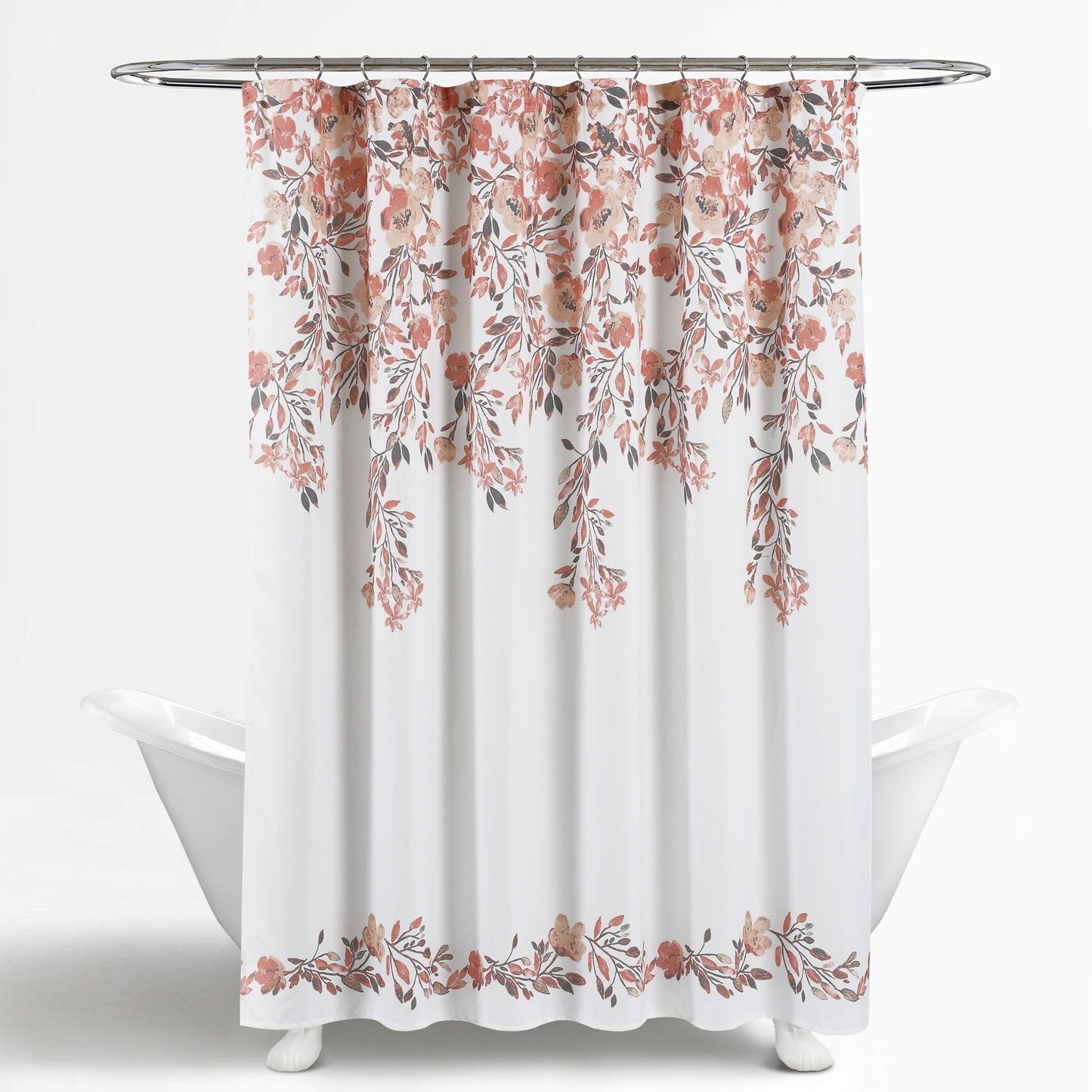 Porch & Den Elcaro Floral Pattern Shower Curtain