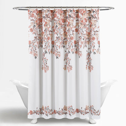 Porch & Den Elcaro Floral Pattern Shower Curtain