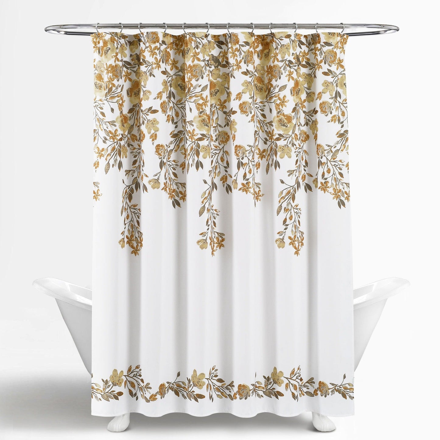 Porch & Den Elcaro Floral Pattern Shower Curtain