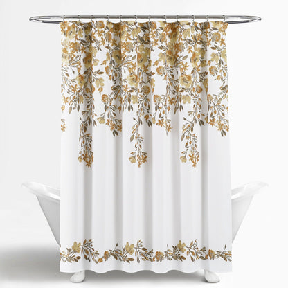 Porch & Den Elcaro Floral Pattern Shower Curtain