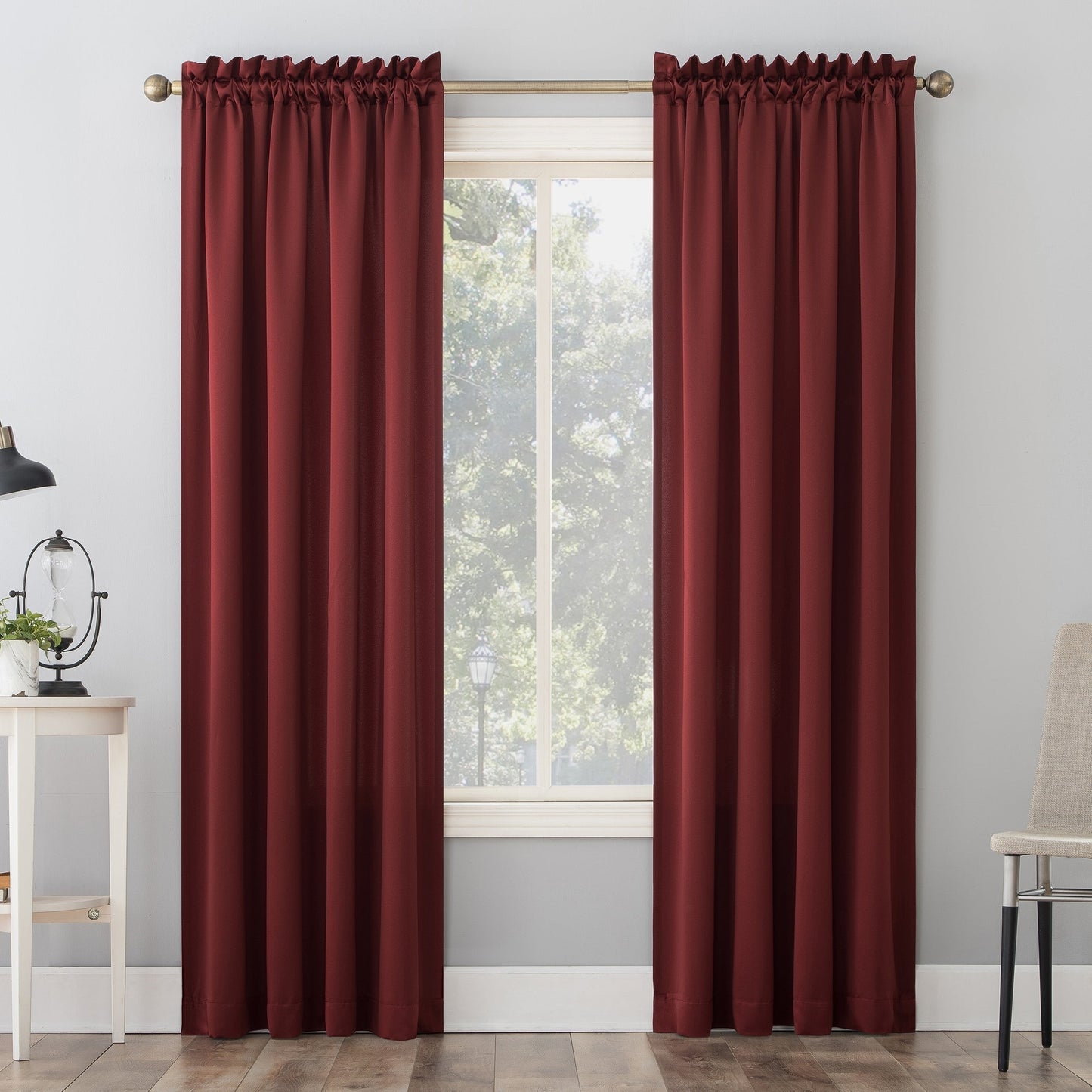 Porch & Den Inez Room Darkening Window Curtain Panel and Valance, Single Panel