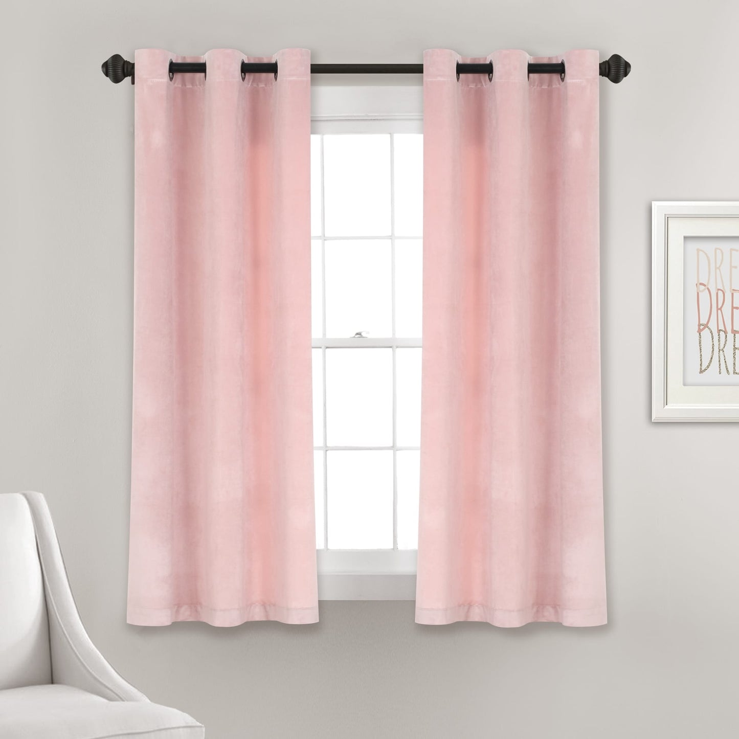 Porch & Den Lapeyrous Velvet Solid Room Darkening Window Curtain Panel Set
