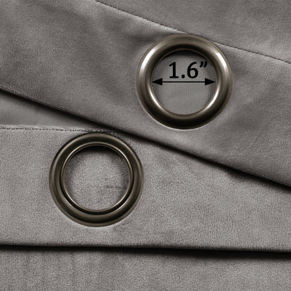 Porch & Den Lapeyrous Velvet Solid Room Darkening Window Curtain Panel Set