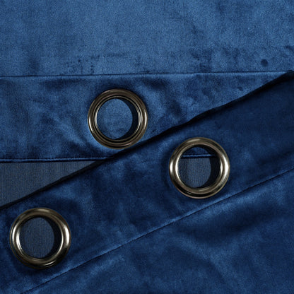 Porch & Den Lapeyrous Velvet Solid Room Darkening Window Curtain Panel Set