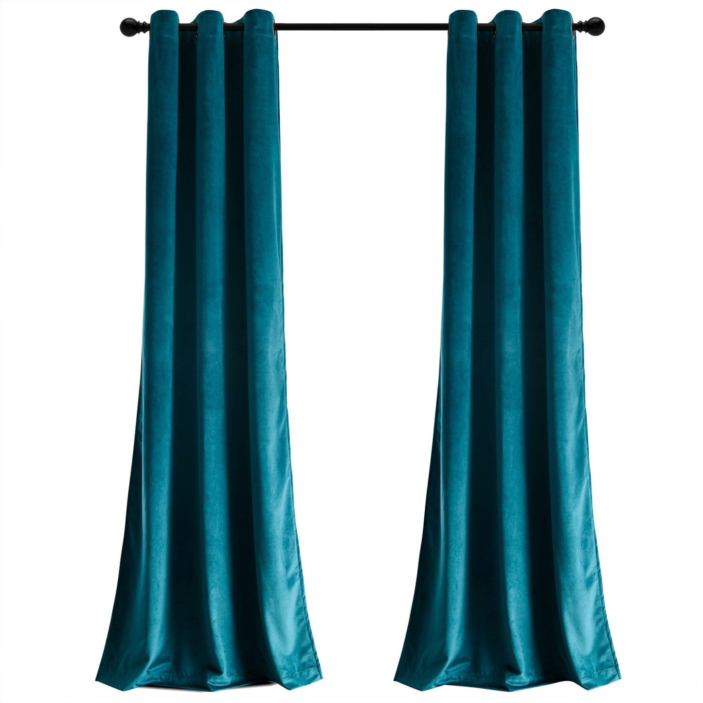 Porch & Den Lapeyrous Velvet Solid Room Darkening Window Curtain Panel Set