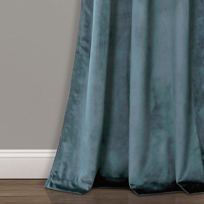 Porch & Den Lapeyrous Velvet Solid Room Darkening Window Curtain Panel Set