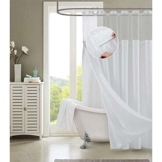 Porch & Den Roycroft Hotel Shower Curtain with Detachable Liner