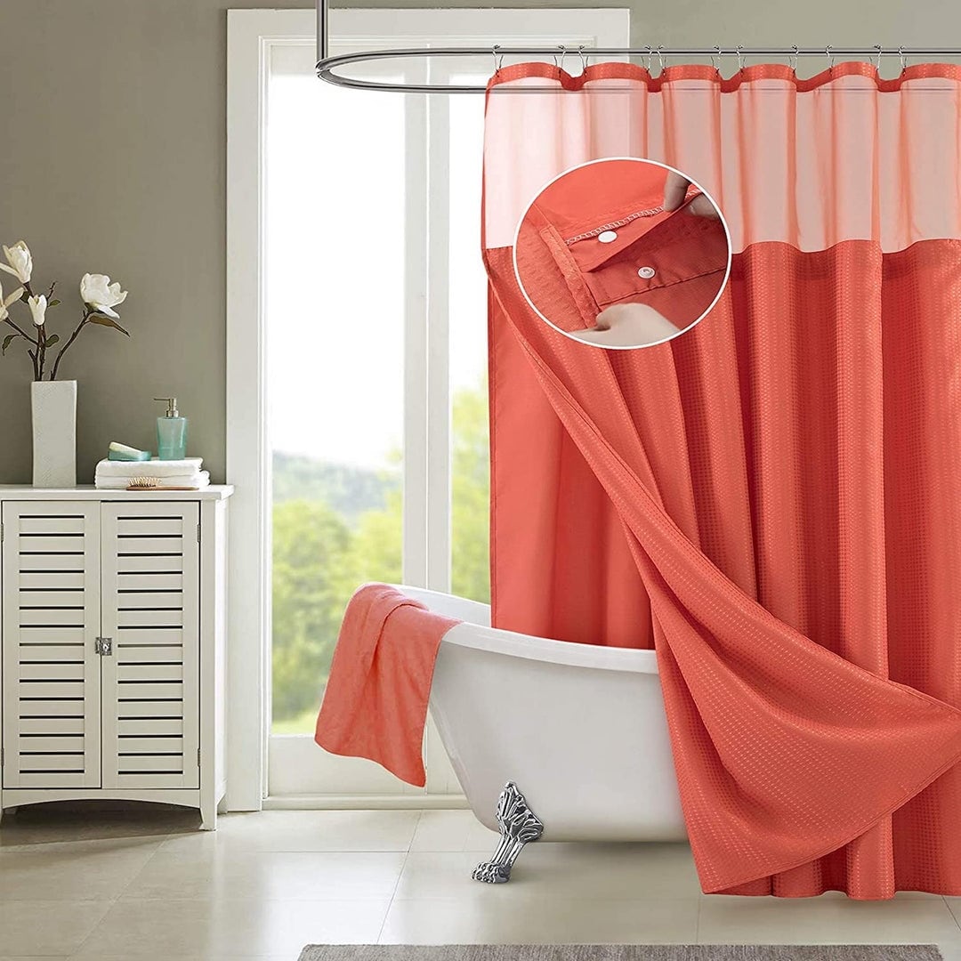 Porch & Den Roycroft Hotel Shower Curtain with Detachable Liner