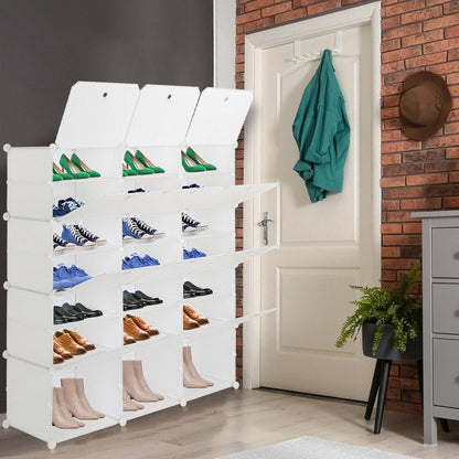 Portable Shoe Rack Organizer 66-72 Pair Tower Shelf Storage Cabinet