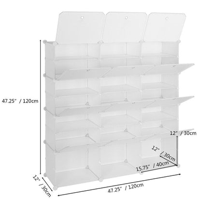 Portable Shoe Rack Organizer 66-72 Pair Tower Shelf Storage Cabinet
