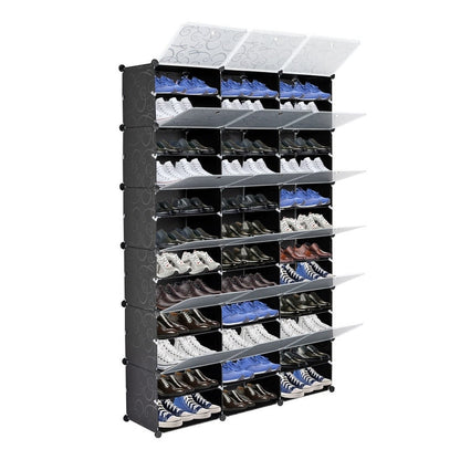Portable Shoe Rack Organizer 66-72 Pair Tower Shelf Storage Cabinet
