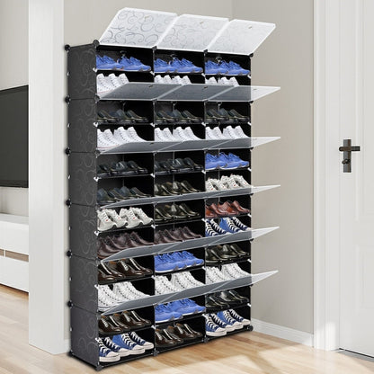 Portable Shoe Rack Organizer 66-72 Pair Tower Shelf Storage Cabinet