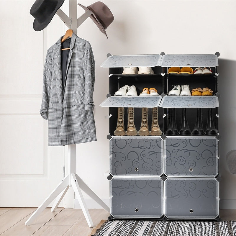 Portable Shoe Rack Organizer 66-72 Pair Tower Shelf Storage Cabinet