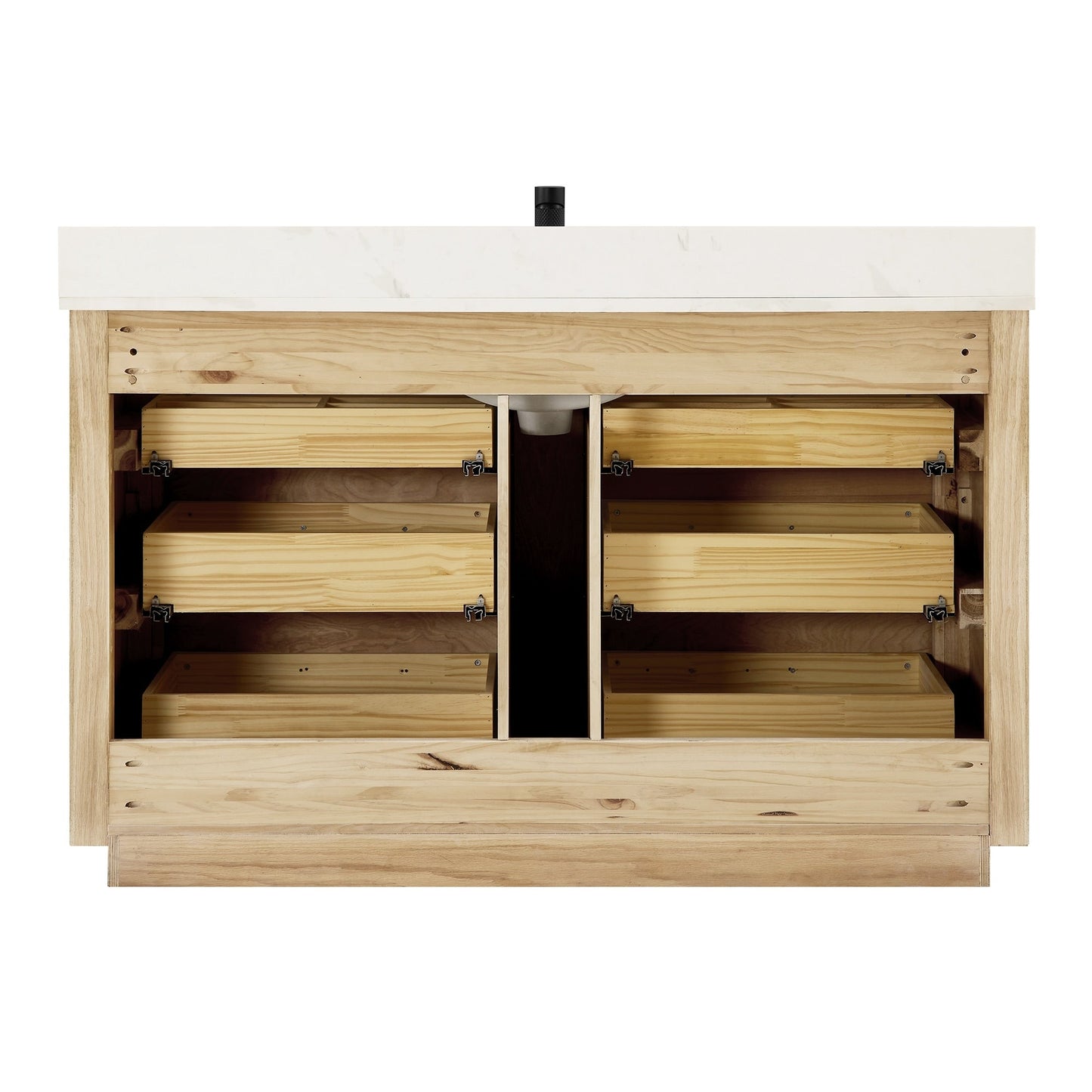 Porto Bath Vanity with White Quartz Stone Top without Mirror