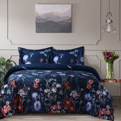 Printed Velvet Oversized Duvet Cover Set