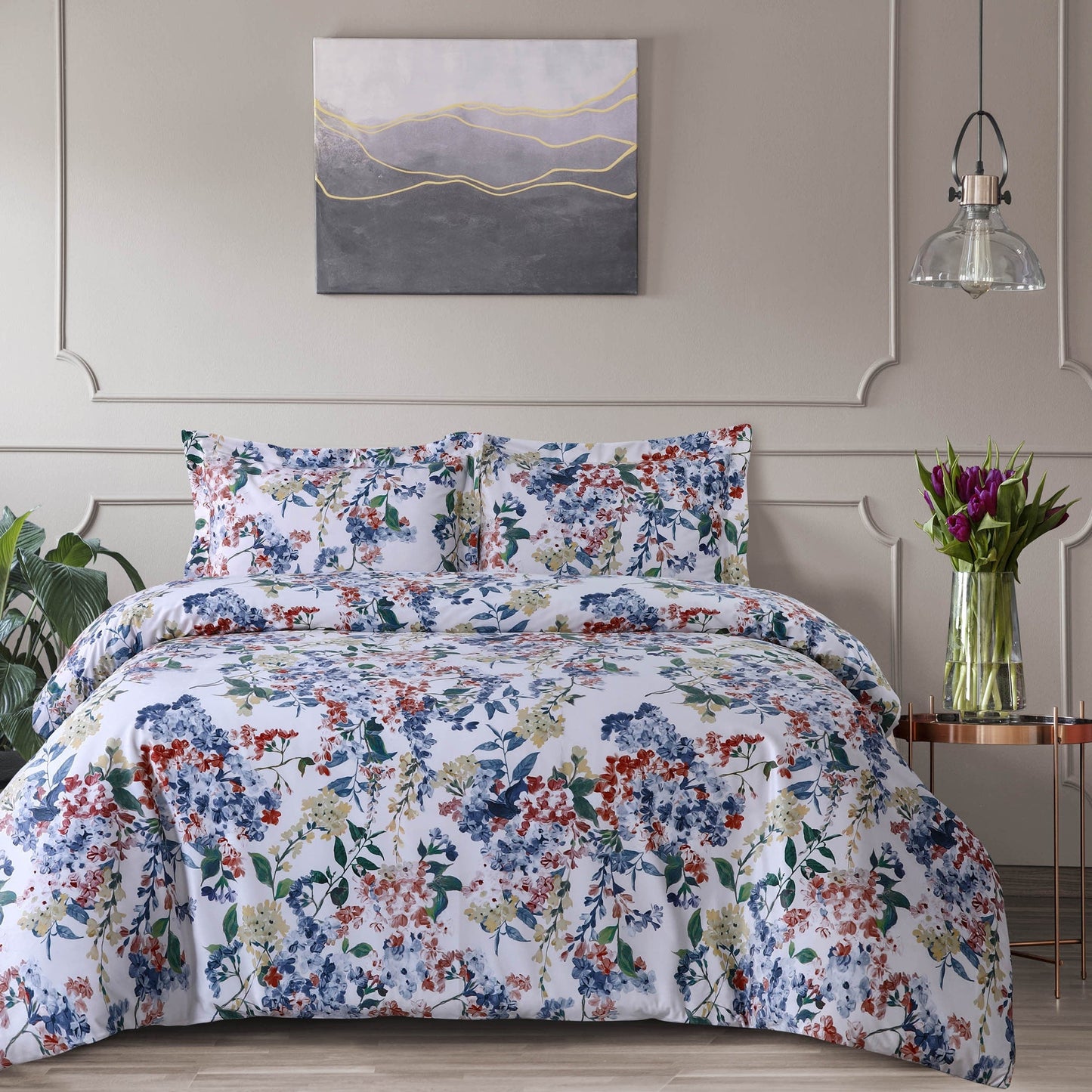 Printed Velvet Oversized Duvet Cover Set