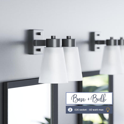 Prominence Home Fairendale, Vanity Light, Matte Black - Matte Black