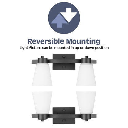 Prominence Home Fairendale, Vanity Light, Matte Black - Matte Black