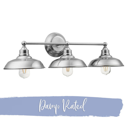 Prominence Home Lyndan, Indoor Vanity & Bathroom Light, Matte Black & Brushed Nickel Finishes - 3-Light