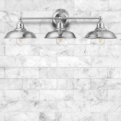 Prominence Home Lyndan, Indoor Vanity & Bathroom Light, Matte Black & Brushed Nickel Finishes - 3-Light