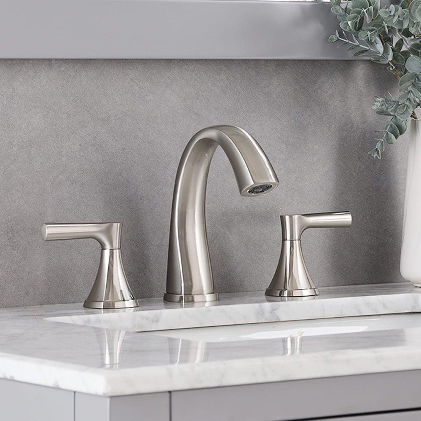 Proox 8 Widespread Bathroom SpotShield Basin Faucet w/ Drain Assembly