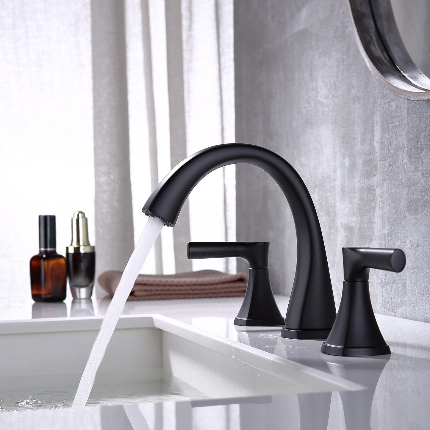 Proox 8 Widespread Bathroom SpotShield Basin Faucet w/ Drain Assembly