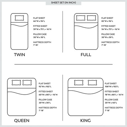 Purity Home 300TC Organic 100% Cotton Cool Crisp Percale Sheet Set