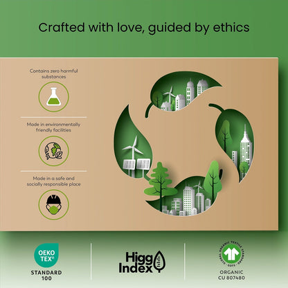 Purity Home 300TC Organic 100% Cotton Cool Crisp Percale Sheet Set