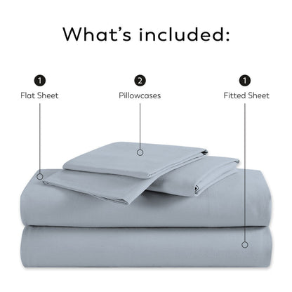 Purity Home 400TC 100% Cotton Long Staple Ultra-soft Percale Sheet Set