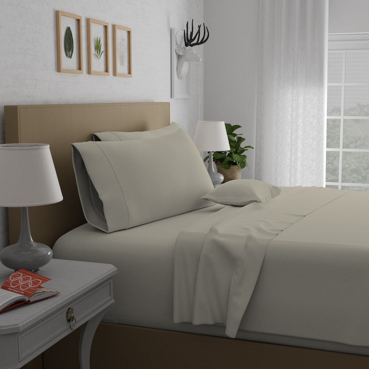 Purity Home 400TC 100% Cotton Long Staple Ultra-soft Percale Sheet Set