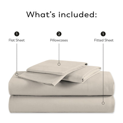 Purity Home 400TC 100% Cotton Long Staple Ultra-soft Percale Sheet Set