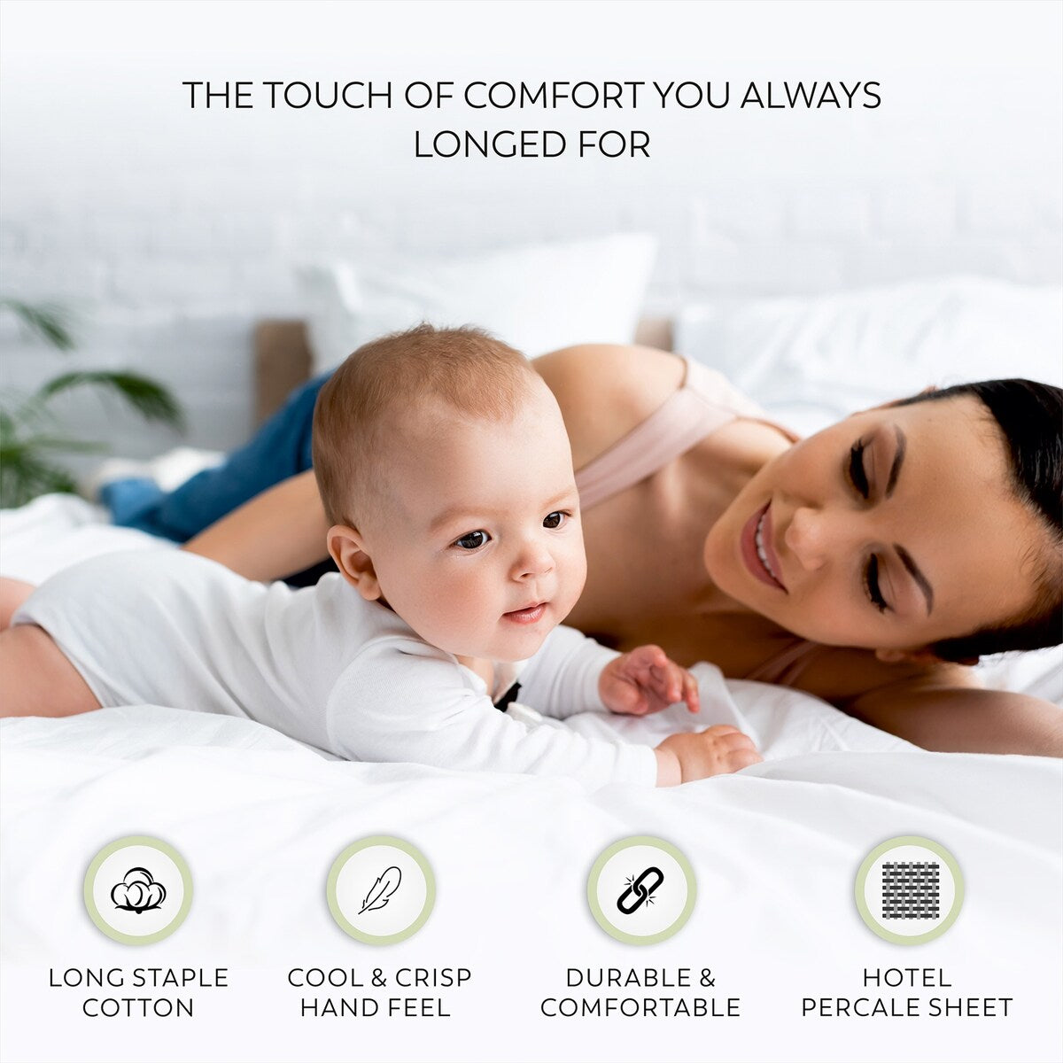 Purity Home 400TC 100% Cotton Long Staple Ultra-soft Percale Sheet Set