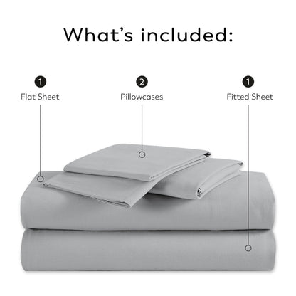 Purity Home 400TC 100% Cotton Super Soft Silky Sateen Sheet Set