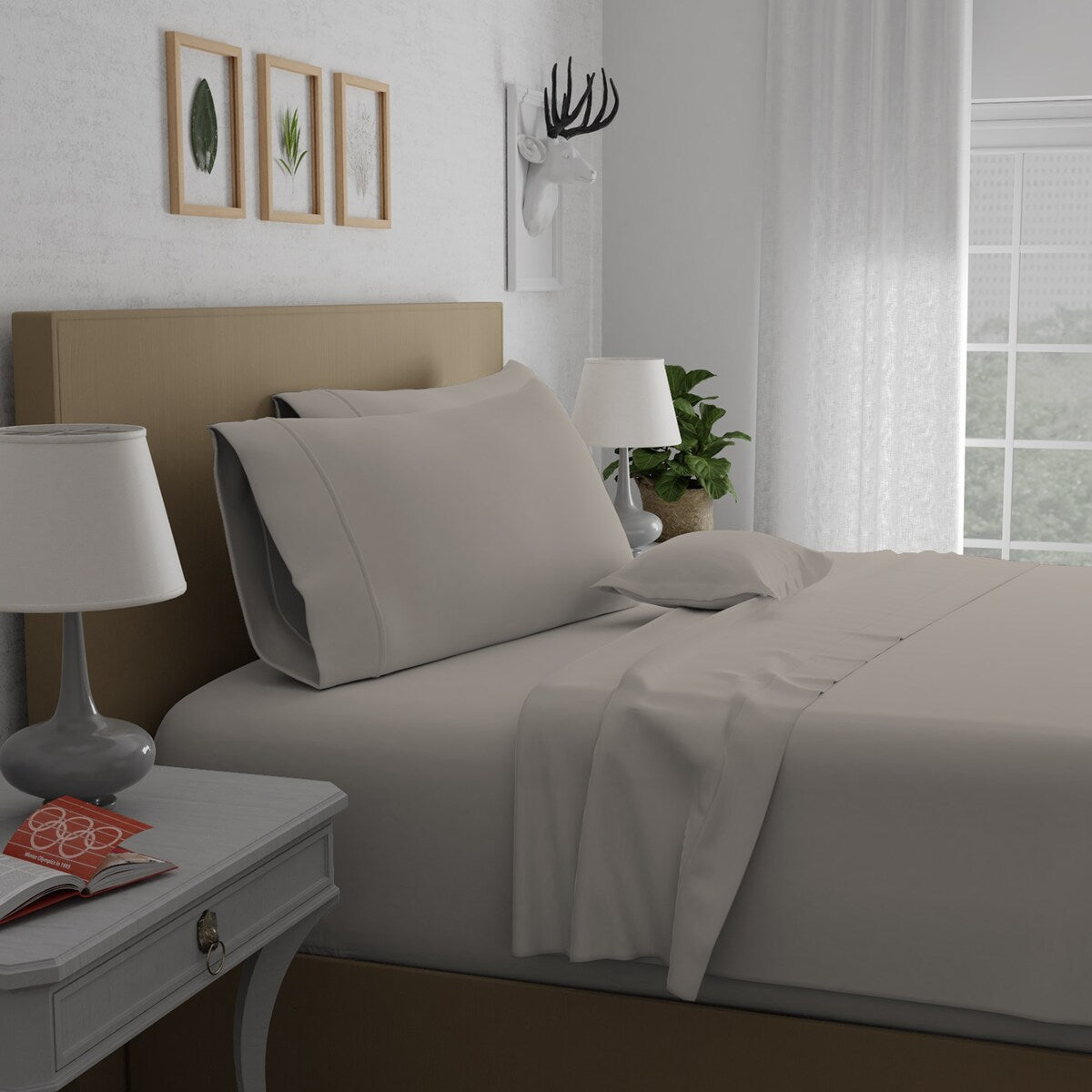 Purity Home 400TC 100% Cotton Super Soft Silky Sateen Sheet Set