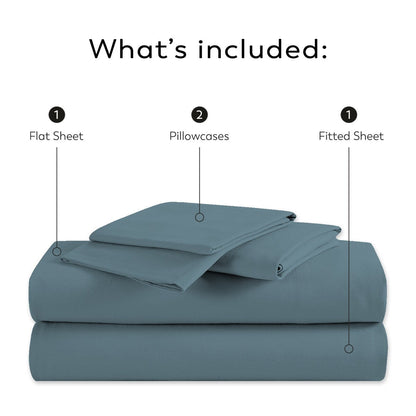 Purity Home 400TC 100% Cotton Super Soft Silky Sateen Sheet Set