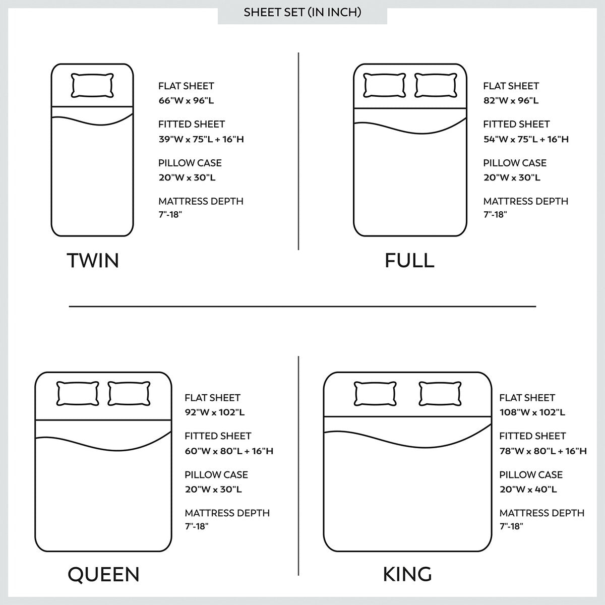 Purity Home 400TC 100% Cotton Super Soft Silky Sateen Sheet Set