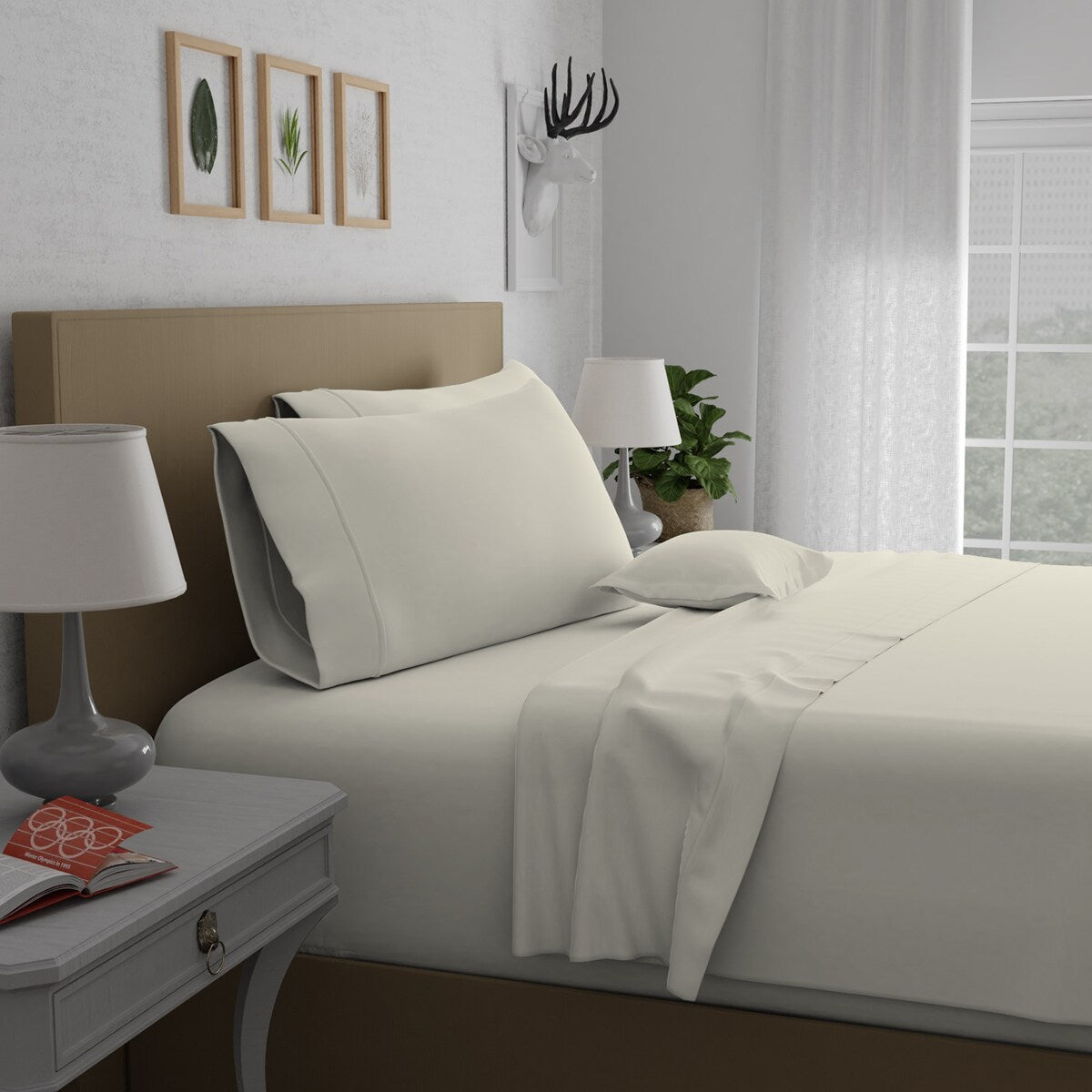 Purity Home 400TC 100% Cotton Super Soft Silky Sateen Sheet Set