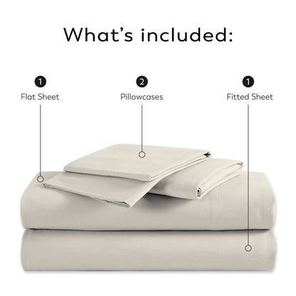 Purity Home Cotton Breathable And Lightweight Deep Pocket Sheet Set