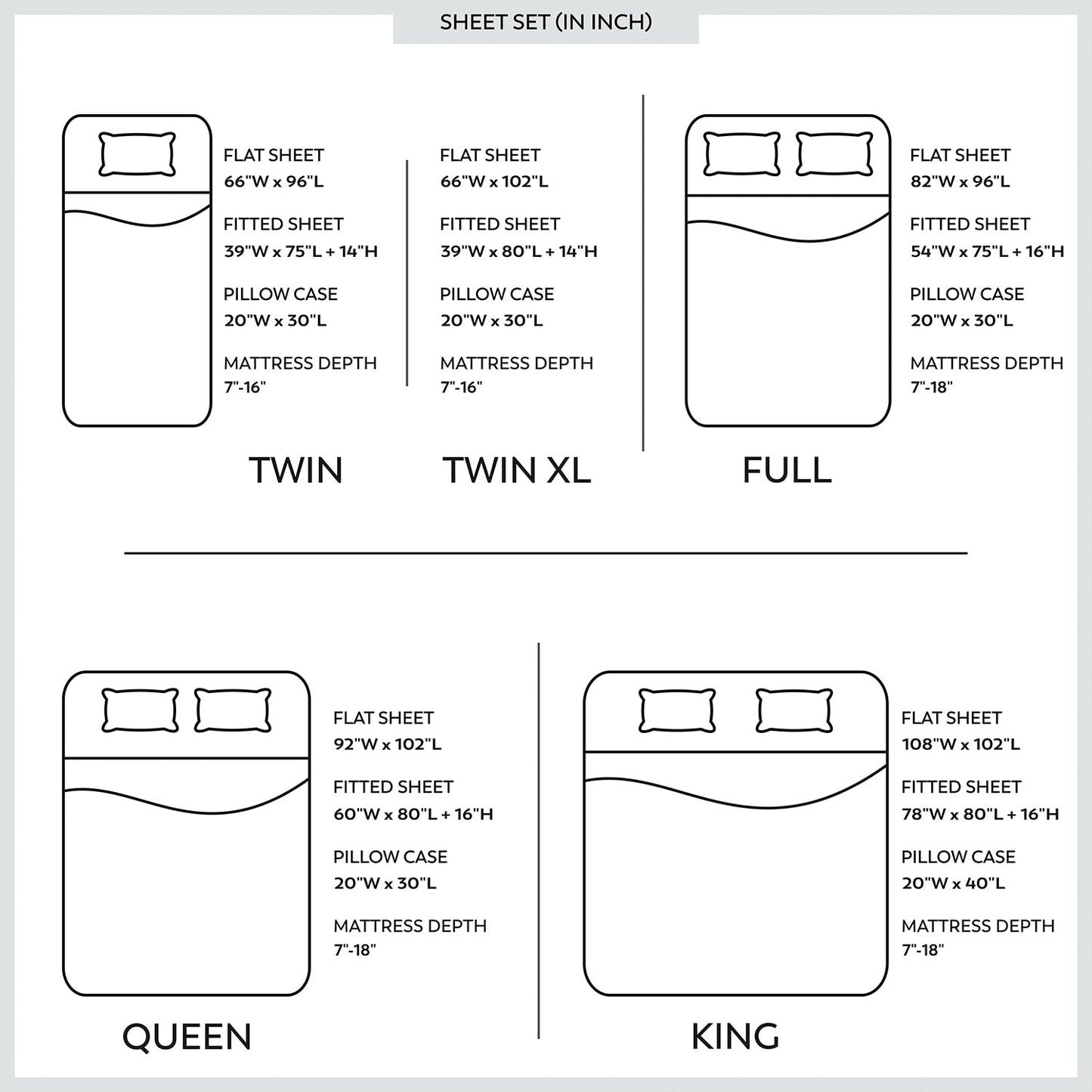 Purity Home Cotton Breathable And Lightweight Deep Pocket Sheet Set