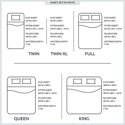 Purity Home Cotton Breathable And Lightweight Deep Pocket Sheet Set