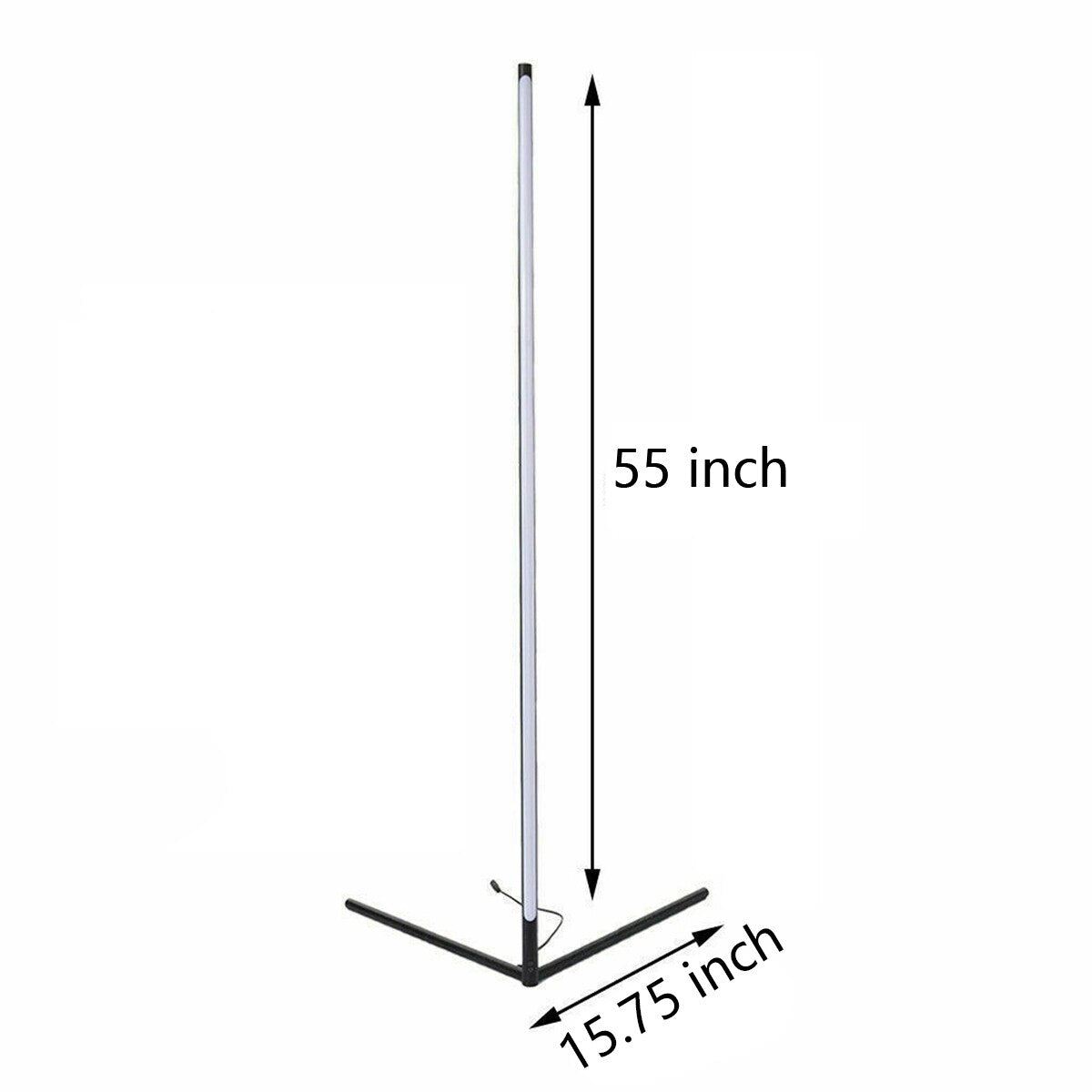 RGBCW LED Corner Floor Lamp with Remote Control