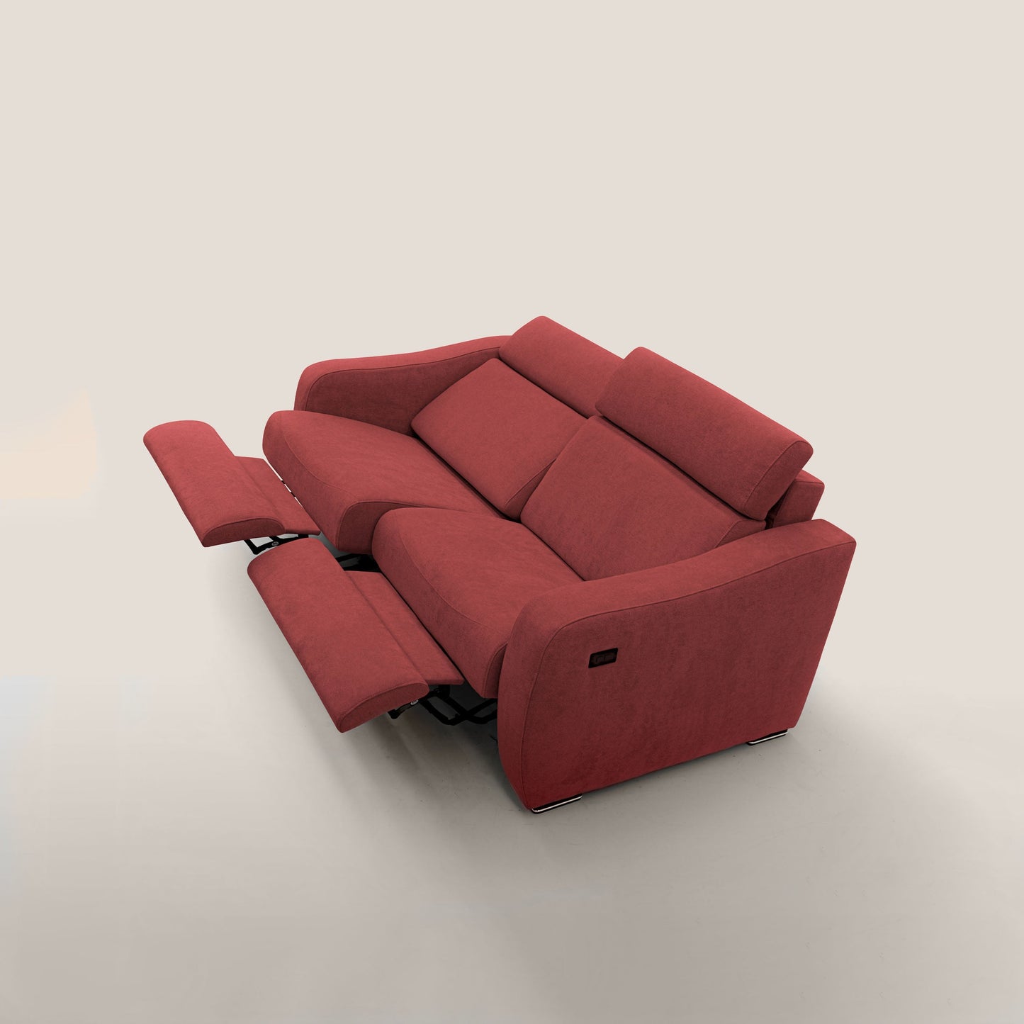 Gummy Divano con meccanismo relax elettrico rosso