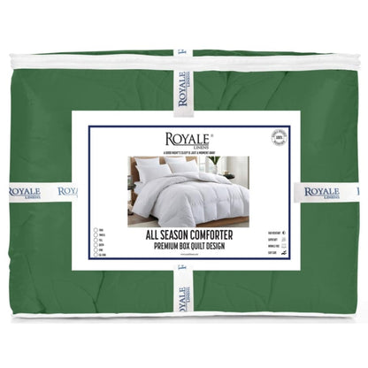 ROYALE King Comforter - All Season Down Alternative Bedding Comforter - Lightweight Quilted Comforter (King, Navy)