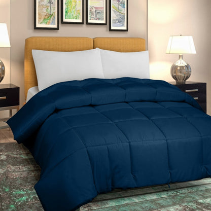 ROYALE King Comforter - All Season Down Alternative Bedding Comforter - Lightweight Quilted Comforter (King, Navy)
