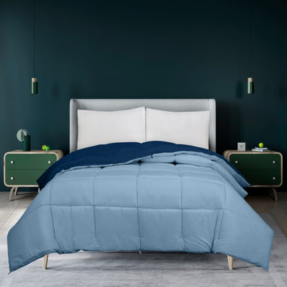 ROYALE King Comforter - All Season Down Alternative Bedding Comforter - Lightweight Quilted Comforter (King, Navy)