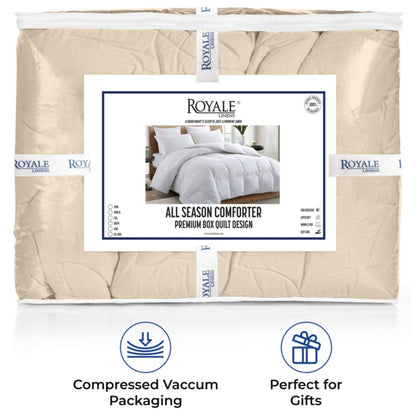ROYALE King Comforter - All Season Down Alternative Bedding Comforter - Lightweight Quilted Comforter (King, Navy)