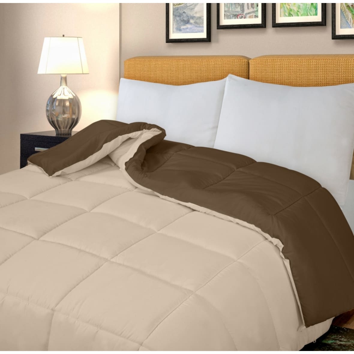 ROYALE King Comforter - All Season Down Alternative Bedding Comforter - Lightweight Quilted Comforter (King, Navy)