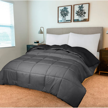 ROYALE King Comforter - All Season Down Alternative Bedding Comforter - Lightweight Quilted Comforter (King, Navy)